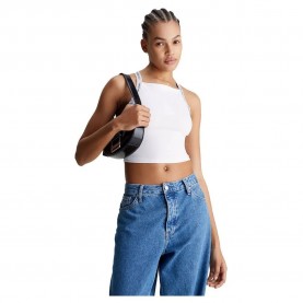 дънки,дамски,топове,calvin,klein,jeans,logo,elastic,strappy,sleeveless,top,bright,white,(white)