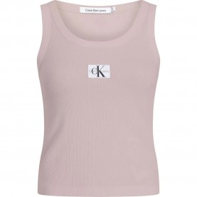 тениска,дамски,тениски,calvin,klein,jeans,woven,label,sleeveless,t,shirt,pink,(sepia,rose)