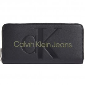 портфейли,и,портмонета,calvin,klein,jeans,zip,around,wallet,black