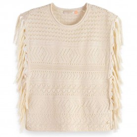 тениска,дамски,тениски,scotch,&,soda,pointelle,stitch,with,fringing,sleeveless,t,shirt,beige