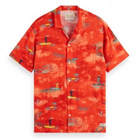 риза,с,къс,ръкав,мъжки,ризи,scotch,&,soda,177054,short,sleeve,shirt,orange