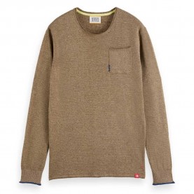 Блуза Scotch & soda 177113 sweater - Brown (Algae) блуза,мъжки,пуловери,scotch,&,soda,177113,sweater,brown,(algae)