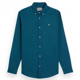 риза,с,дълъг,ръкав,мъжки,ризи,scotch,&,soda,essential,oxford,solid,long,sleeve,shirt,harbour,teal,(blue)