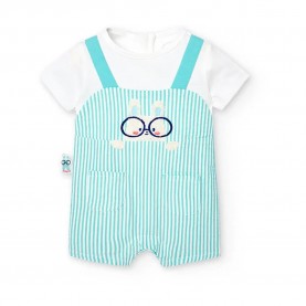 детски,облекла,за,момчета,boboli,118167,short,sleeve,romper,green,(off,white)