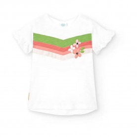 тениска,детски,тениски,boboli,228024,short,sleeve,t,shirt,white,(off,white)