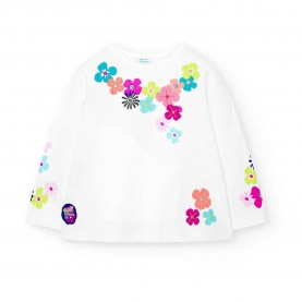 тениска,детски,тениски,boboli,248004,long,sleeve,t,shirt,multicolor,(white)