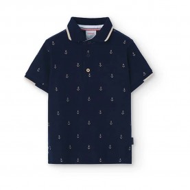 детски,блузи,с,яка,boboli,738402,short,sleeve,polo,blue,(print)