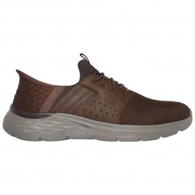 маратонки,мъжки,маратонки,skechers,garner,trainers,dark,brown,textile,synthetic,(brown)