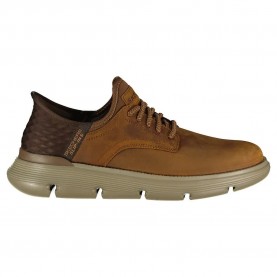 маратонки,мъжки,маратонки,skechers,garza,trainers,dark,brown,leather,(brown)