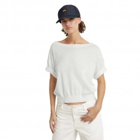блуза,дамски,пуловери,дамски,плетени,дрехи,g,star,blousy,loose,fit,sweater,white