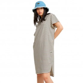 Рокля G-Star D24484-C339 short sleeve dress - White (Antique White / Petrol Stripe) рокля,дамски,поли,и,рокли,g,star,d24484,c339,short,sleeve,dress,white,(antique,white,petrol,stripe)