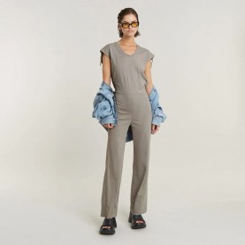 гащеризон,дамски,гащеризони,g,star,riveted,flared,jumpsuit,beige