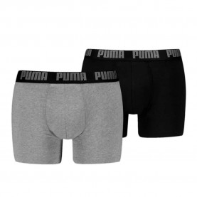 боксерки,мъжко,бельо,puma,everyday,basic,boxers,2,units,grey,melange,black,(multicolor)