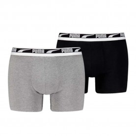 боксерки,мъжко,бельо,puma,everyday,multi,logo,boxers,2,units,grey,melange,black,(multicolor)