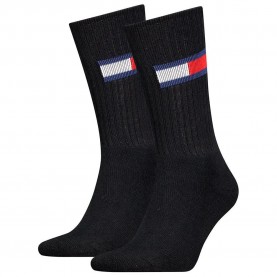 чорапи,мъжки,чорапи,tommy,hilfiger,flag,crew,socks,2,pairs,black,(black)