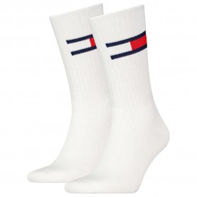 чорапи,мъжки,чорапи,tommy,hilfiger,flag,crew,socks,2,pairs,white,(white)