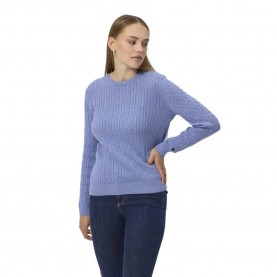 блуза,дамски,пуловери,дамски,плетени,дрехи,redgreen,susan,cable,sweater,blue,(mid,blue,melange)