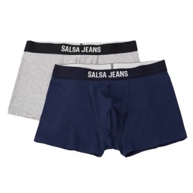 боксерки,мъжко,бельо,salsa,jeans,21007882,boxers,2,units,white,blue,(medium,blue)