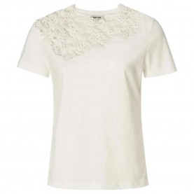 тениска,дамски,тениски,salsa,jeans,lace,detail,short,sleeve,t,shirt,white,(white)