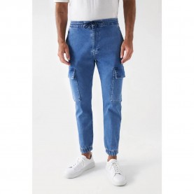 дънки,мъжки,панталони,salsa,jeans,s,activ,medium,light,cargo,pants,blue