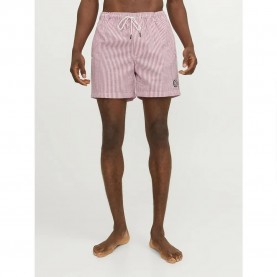 бански,гащета,мъжки,бански,костюми,jack,&,jones,seersucker,swimming,shorts,true,red,(red)