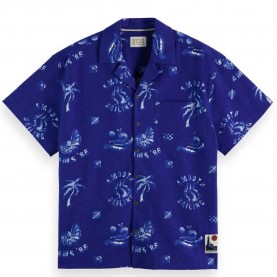 риза,с,къс,ръкав,мъжки,ризи,scotch,&,soda,175506,short,sleeve,shirt,blue