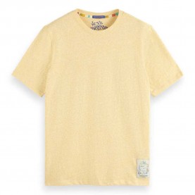 тениска,мъжки,тениски,scotch,&,soda,175562,short,sleeve,t,shirt,yellow,(nautical,yellow,melange)
