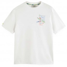 тениска,мъжки,тениски,scotch,&,soda,front,back,swan,artwork,short,sleeve,t,shirt,white