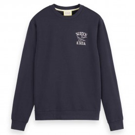 блуза,мъжки,пуловери,scotch,&,soda,left,chest,artwork,sweatshirt,blue