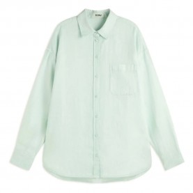 риза,с,дълъг,ръкав,дамски,блузи,дамски,ризи,ecoalf,daria,long,sleeve,shirt,green