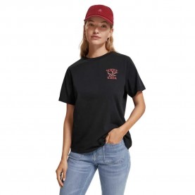 тениска,дамски,тениски,scotch,&,soda,176287,short,sleeve,t,shirt,black,(evening,black)