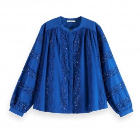 дамски,блузи,дамски,ризи,scotch,&,soda,anglaise,long,sleeve,blouse,blue,(electric,blue)