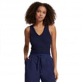 тениска,дамски,тениски,scotch,&,soda,pointelle,sleeveless,t,shirt,navy,blue,(blue)