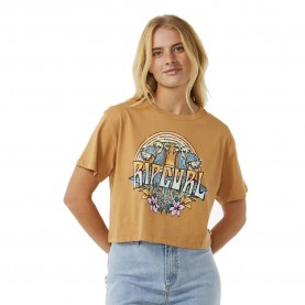тениска,дамски,тениски,rip,curl,block,party,crop,short,sleeve,t,shirt,beige,(light,brown)