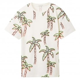 тениска,детски,тениски,tom,tailor,oversize,artwork,short,sleeve,t,shirt,white,(off,white,colorful,palm,design)