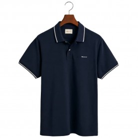 мъжки,блузи,с,яка,gant,tipped,piqué,short,sleeve,polo,blue,(evening,blue)