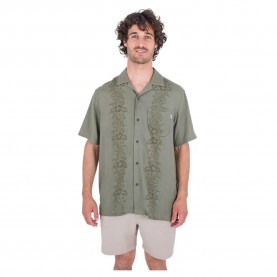 Риза с къс ръкав Hurley Linen Rincon Camp short sleeve shirt - Green (H305) риза,с,къс,ръкав,мъжки,ризи,hurley,linen,rincon,camp,short,sleeve,shirt,green,(h305)