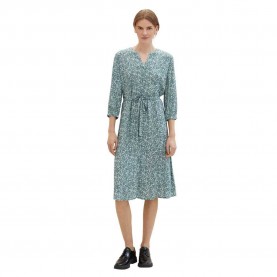 рокля,дамски,поли,и,рокли,tom,tailor,printed,with,belt,dress,green