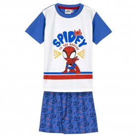 пижама,детски,пижами,spiderman,spidey,short,sleeve,pyjama,multicolor,(blue)