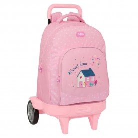 Детска раница Safta Compact Evolutionary Wheels Glowlab Kids Sweet Home wheeled backpack - Pink (Multicolor) детска,раница,раници,safta,compact,evolutionary,wheels,glowlab,kids,sweet,home,wheeled,backpack,pink,(multicolor)