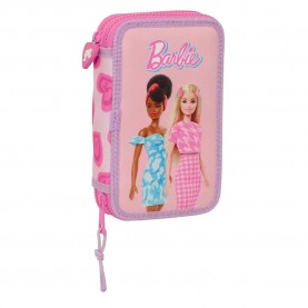 канцеларски,принадлежности,safta,double,filling,barbie,love,pencil,case,28,units,pink,(multicolor)