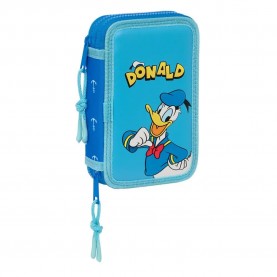 канцеларски,принадлежности,safta,double,filling,donald,infantil,pencil,case,28,units,blue,(multicolor)