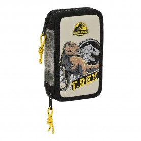 канцеларски,принадлежности,safta,double,filling,jurassic,world,warning,pencil,case,28,units,golden,(multicolor)
