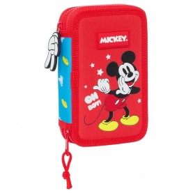 канцеларски,принадлежности,safta,double,filling,mickey,mouse,fantastic,pencil,case,28,units,red,(multicolor)