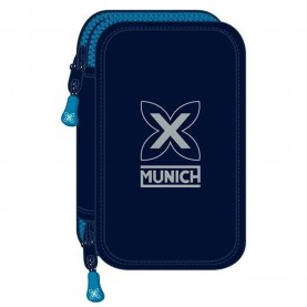 канцеларски,принадлежности,safta,double,filling,munich,nautic,pencil,case,28,units,blue,(multicolor)