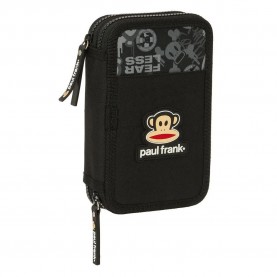канцеларски,принадлежности,safta,double,filling,paul,frank,join,the,fun,pencil,case,28,units,black,(multicolor)