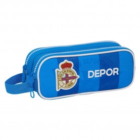 канцеларски,принадлежности,safta,double,real,deportivo,de,la,coruña,pencil,case,blue,(multicolor)