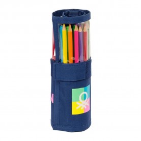 канцеларски,принадлежности,safta,drop,down,with,benetton,pencil,case,27,units,multicolor,(cool)