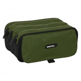 канцеларски,принадлежности,safta,large,triple,dark,forest,pencil,case,green,(multicolor)