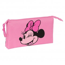 канцеларски,принадлежности,safta,triple,minnie,mouse,loving,pencil,case,multicolor,(pink)
